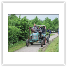 Reinigung des Radwegs